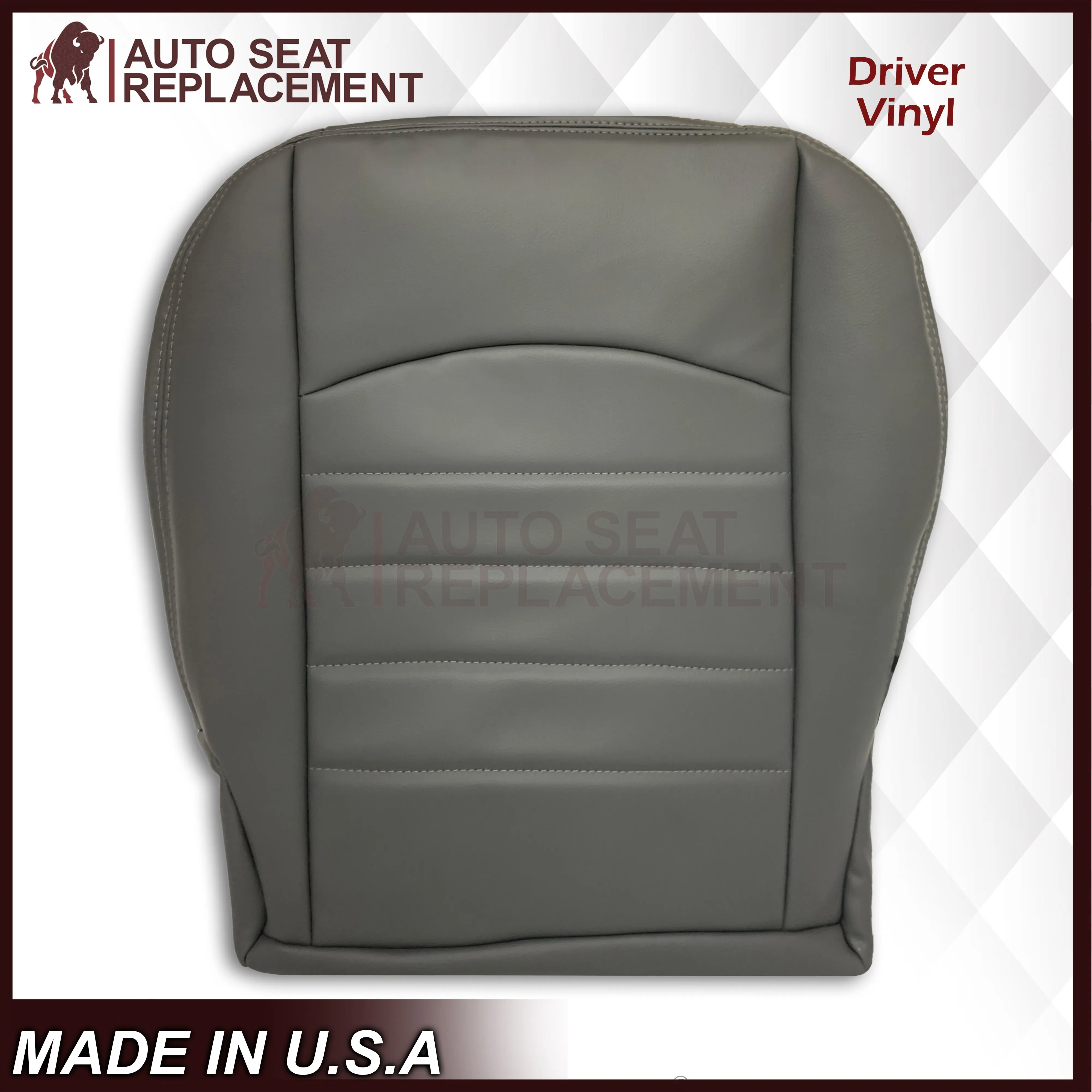 2013 - 2018 Dodge Ram Work Truck Replacement Vinyl Seat Covers Diesel Gray: Choose your side