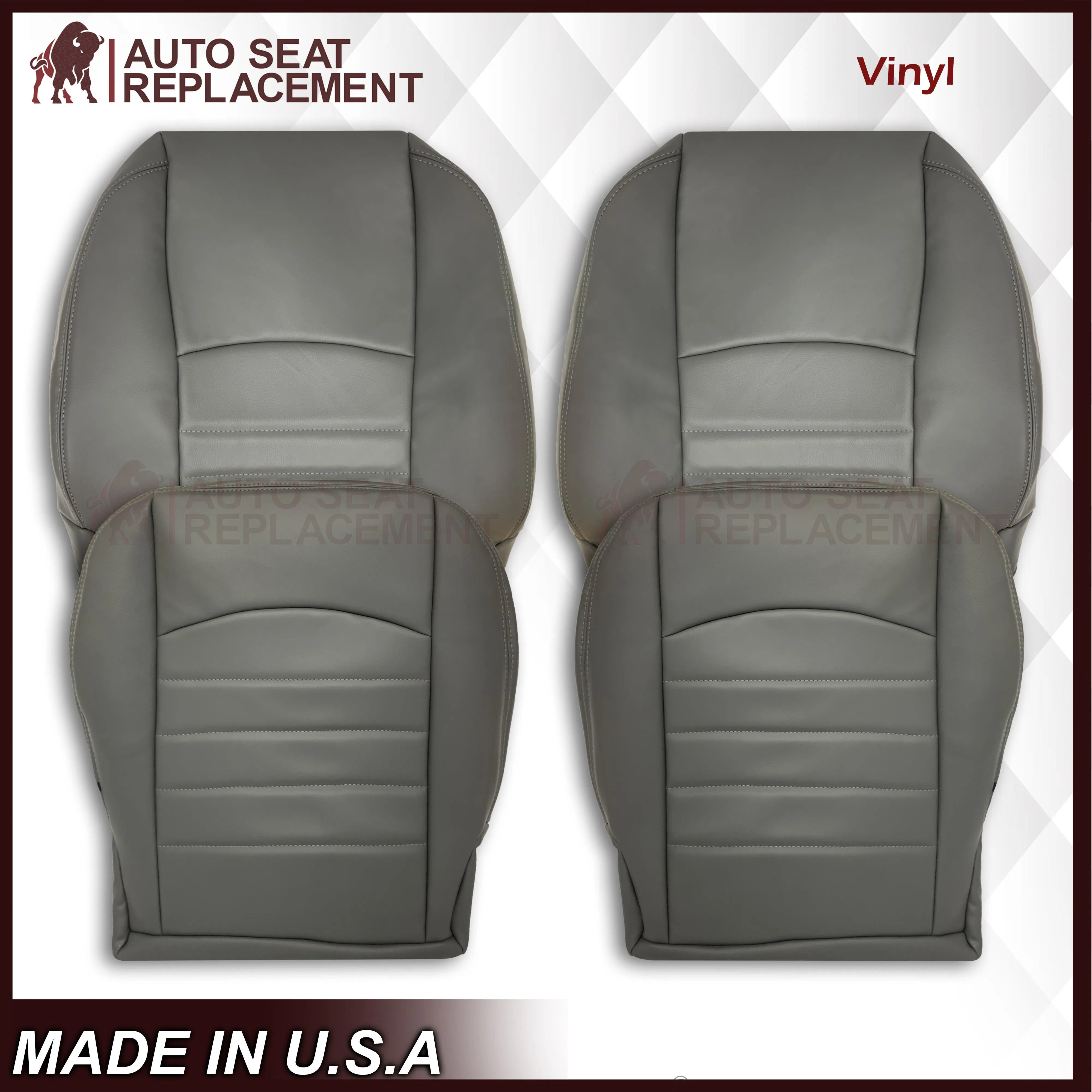 2013 - 2018 Dodge Ram Work Truck Replacement Vinyl Seat Covers Diesel Gray: Choose your side