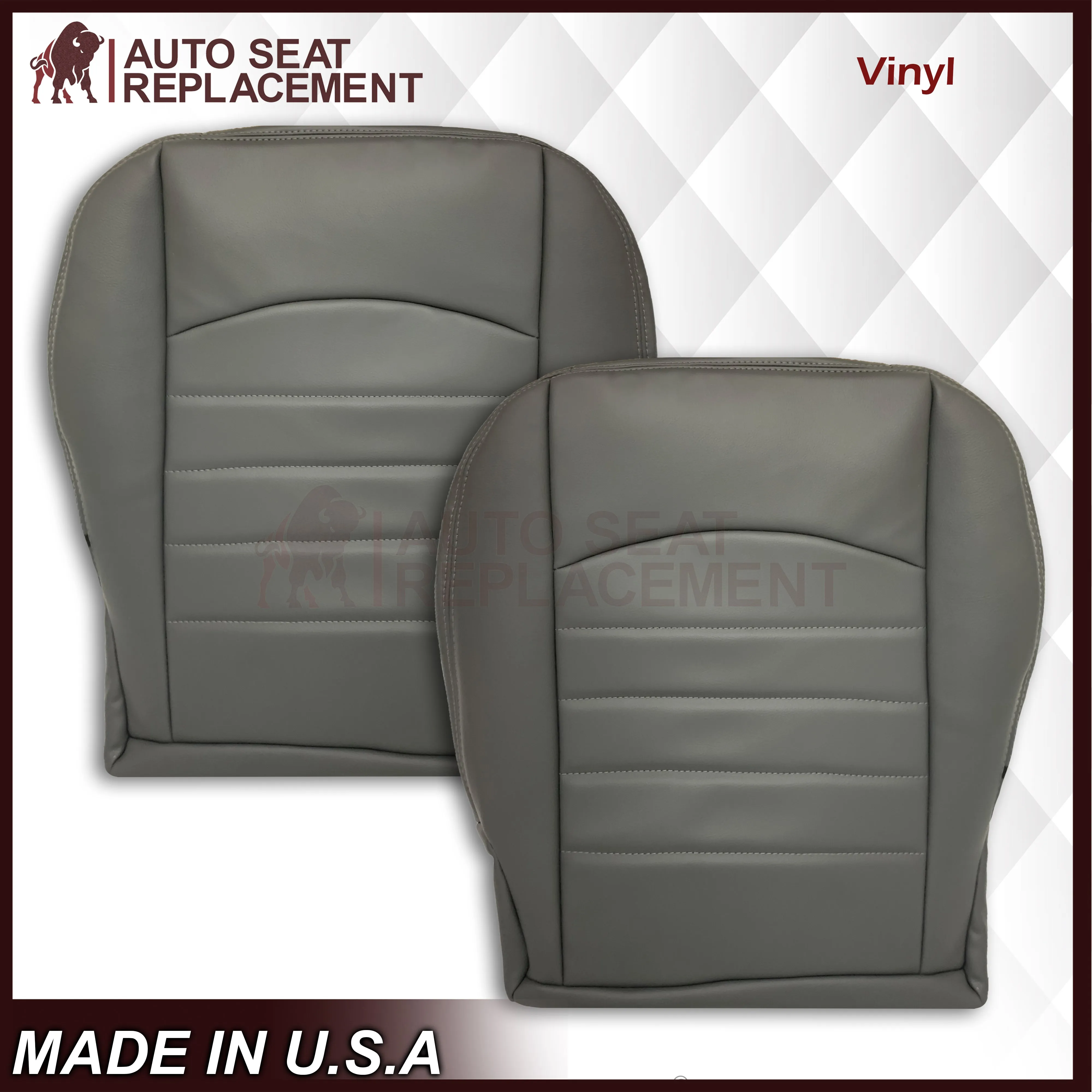 2013 - 2018 Dodge Ram Work Truck Replacement Vinyl Seat Covers Diesel Gray: Choose your side