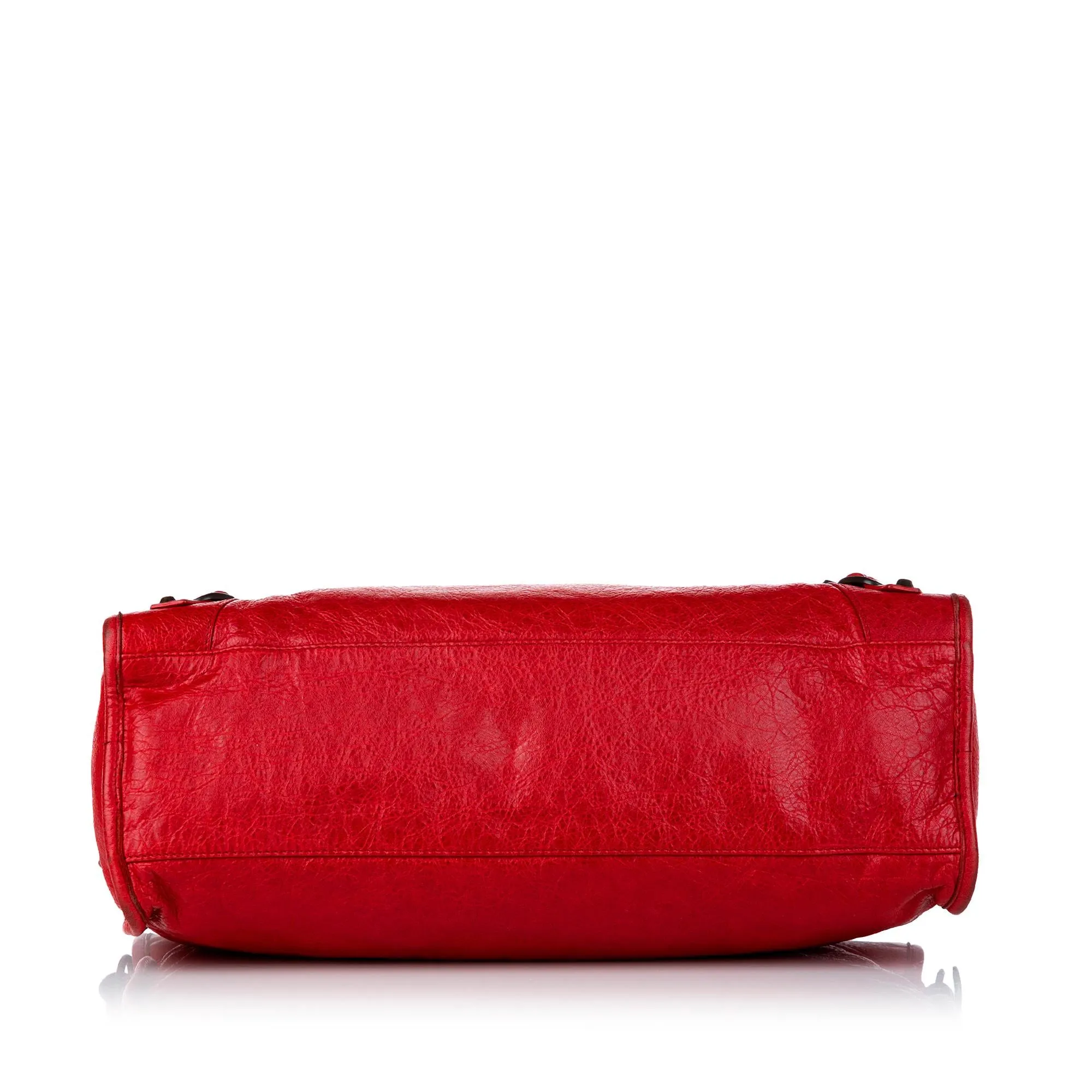 Balenciaga Motocross Classic City Lambskin Leather Satchel (SHG-30866)
