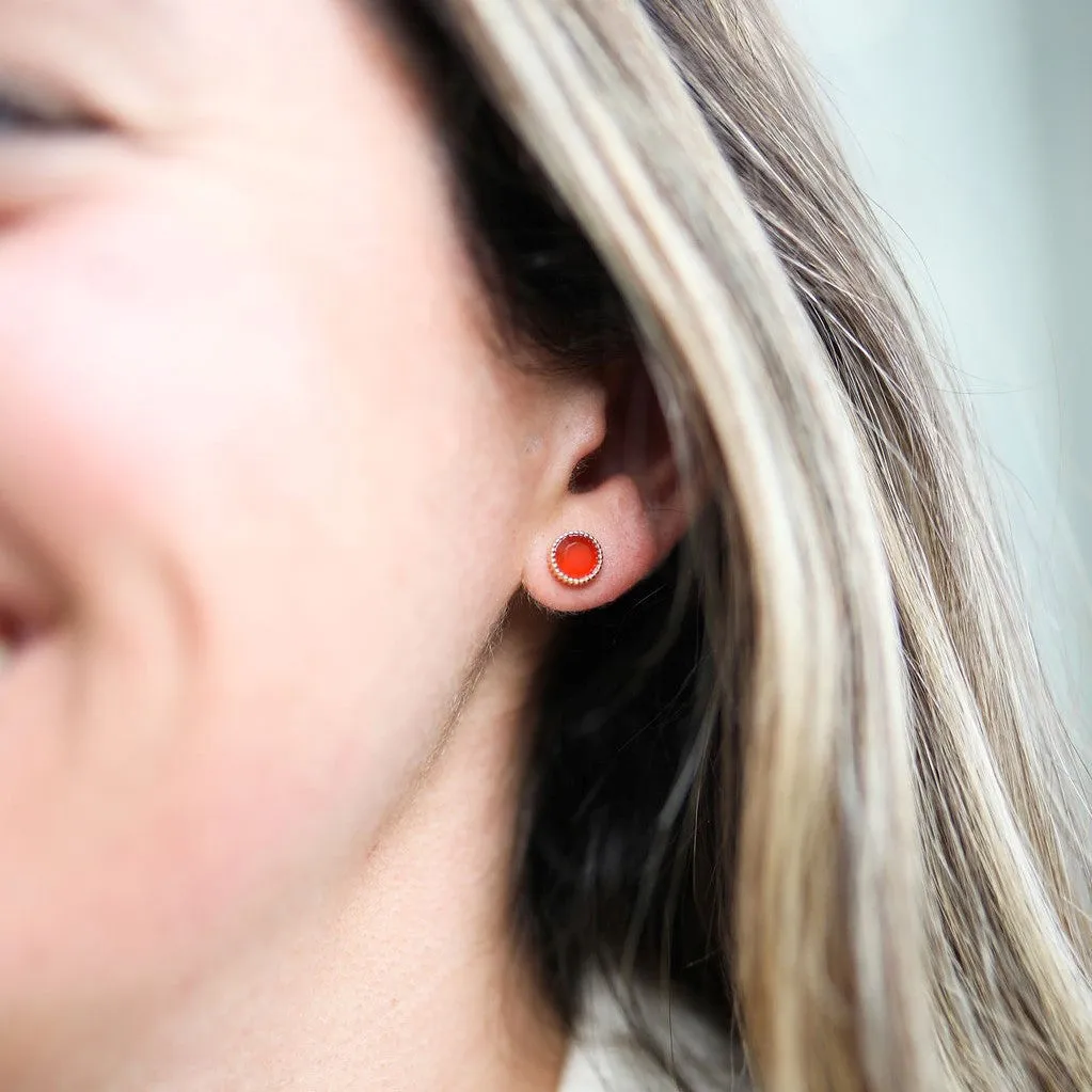 Barcelona Gold Vermeil Birthstone Stud Earrings