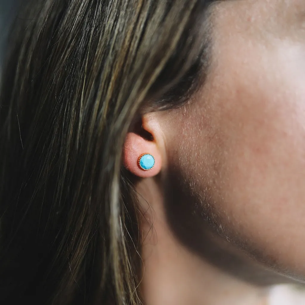 Barcelona Gold Vermeil Birthstone Stud Earrings