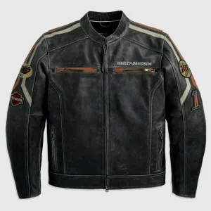 Black Harley Davidson leather jacket
