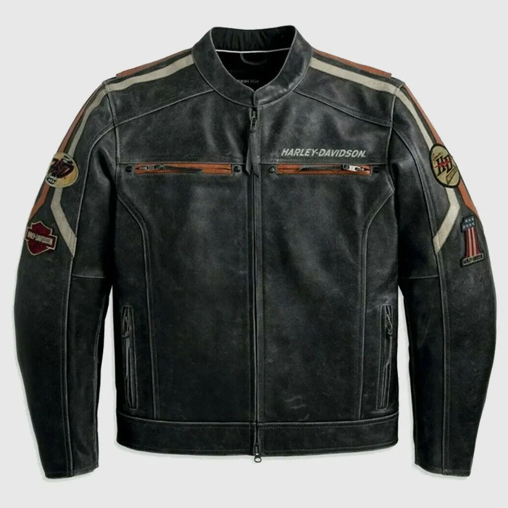 Black Harley Davidson leather jacket