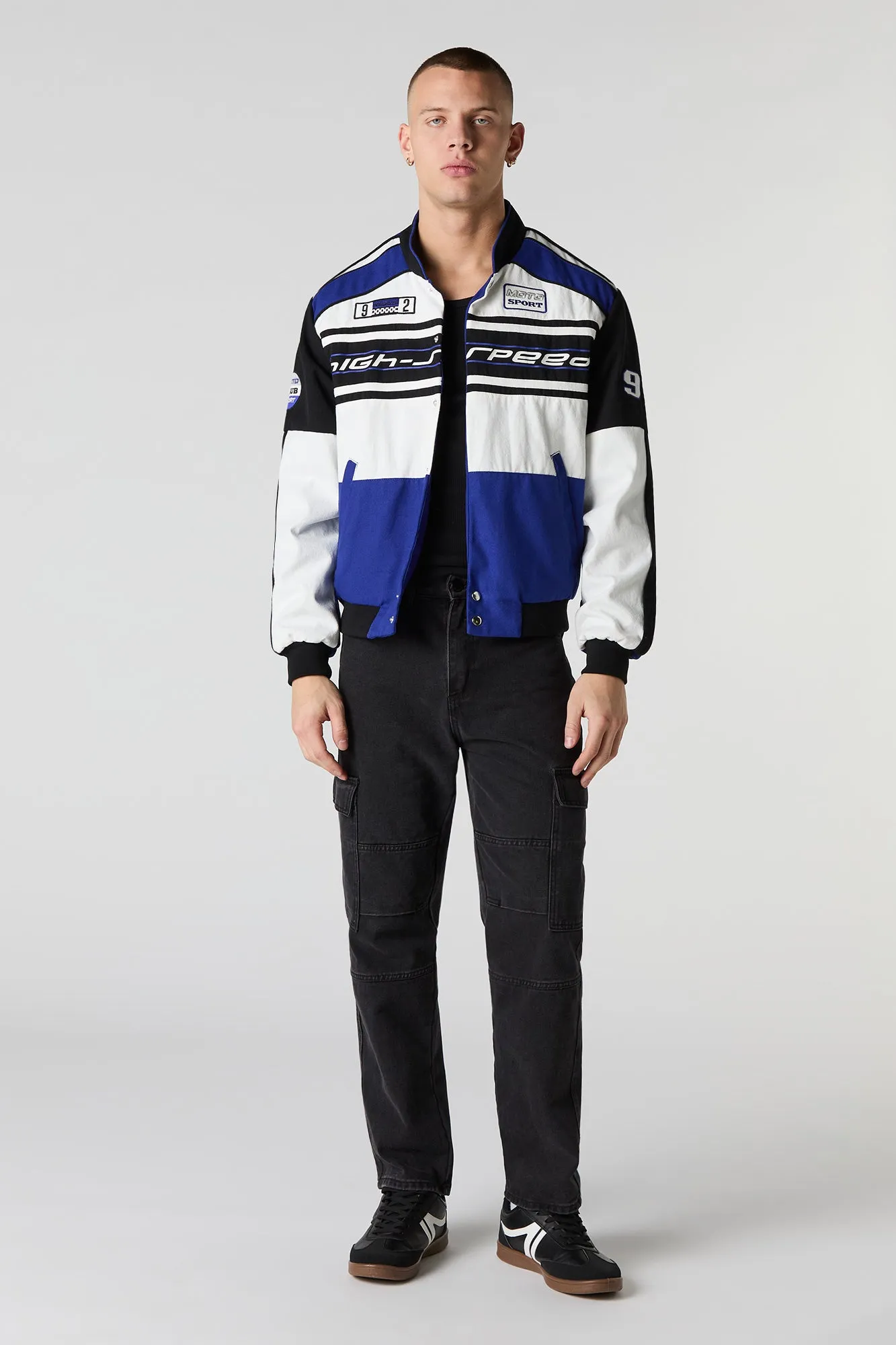 Blouson de course avec motif brodé Moto Sport