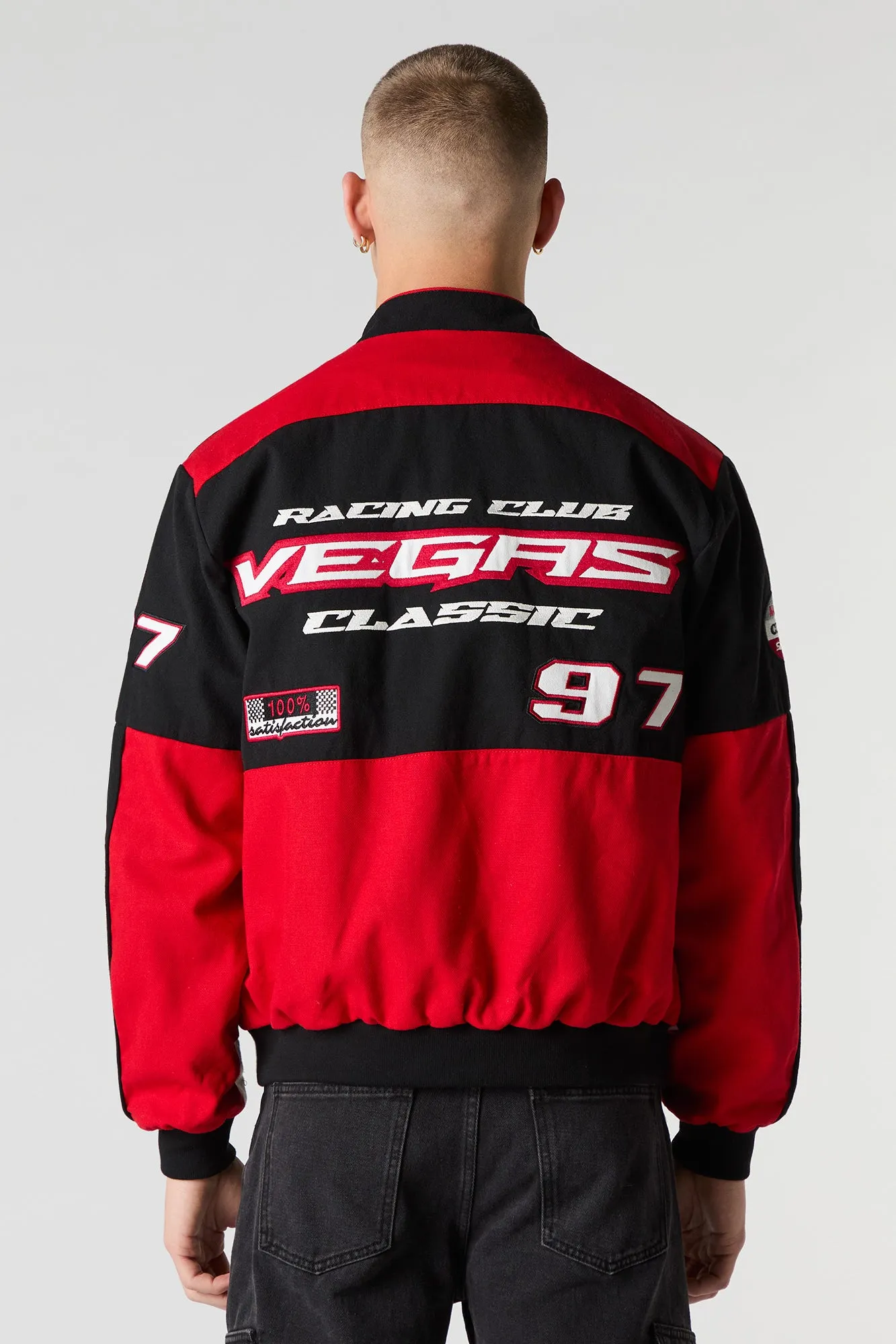 Blouson de course avec motif brodé Moto Sport
