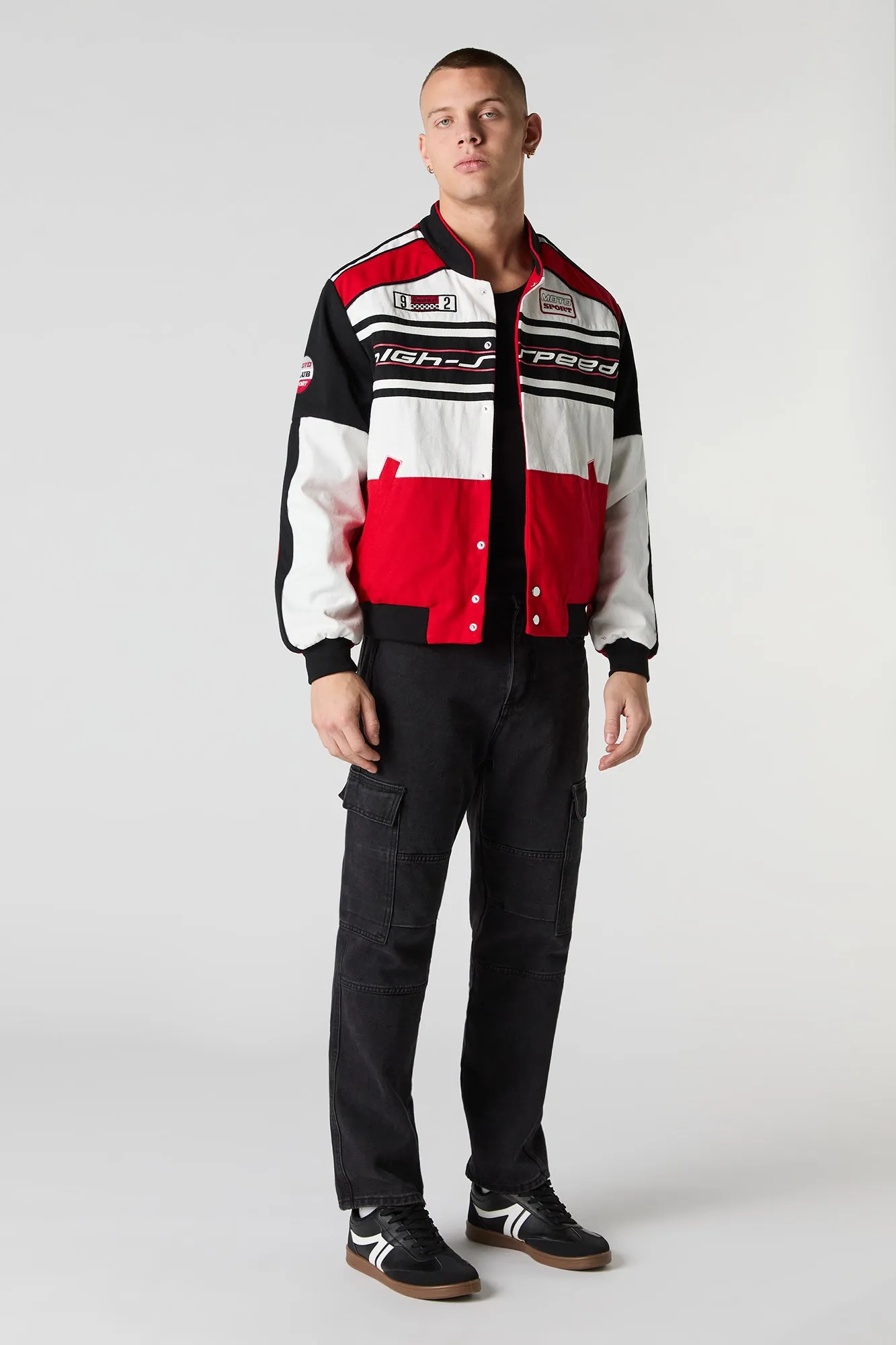 Blouson de course avec motif brodé Moto Sport