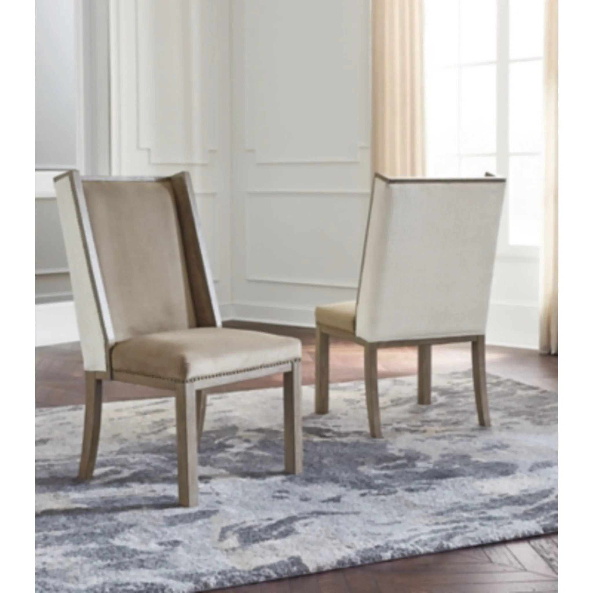Chrestner Side Chair - Brown/Beige - (D983-02)