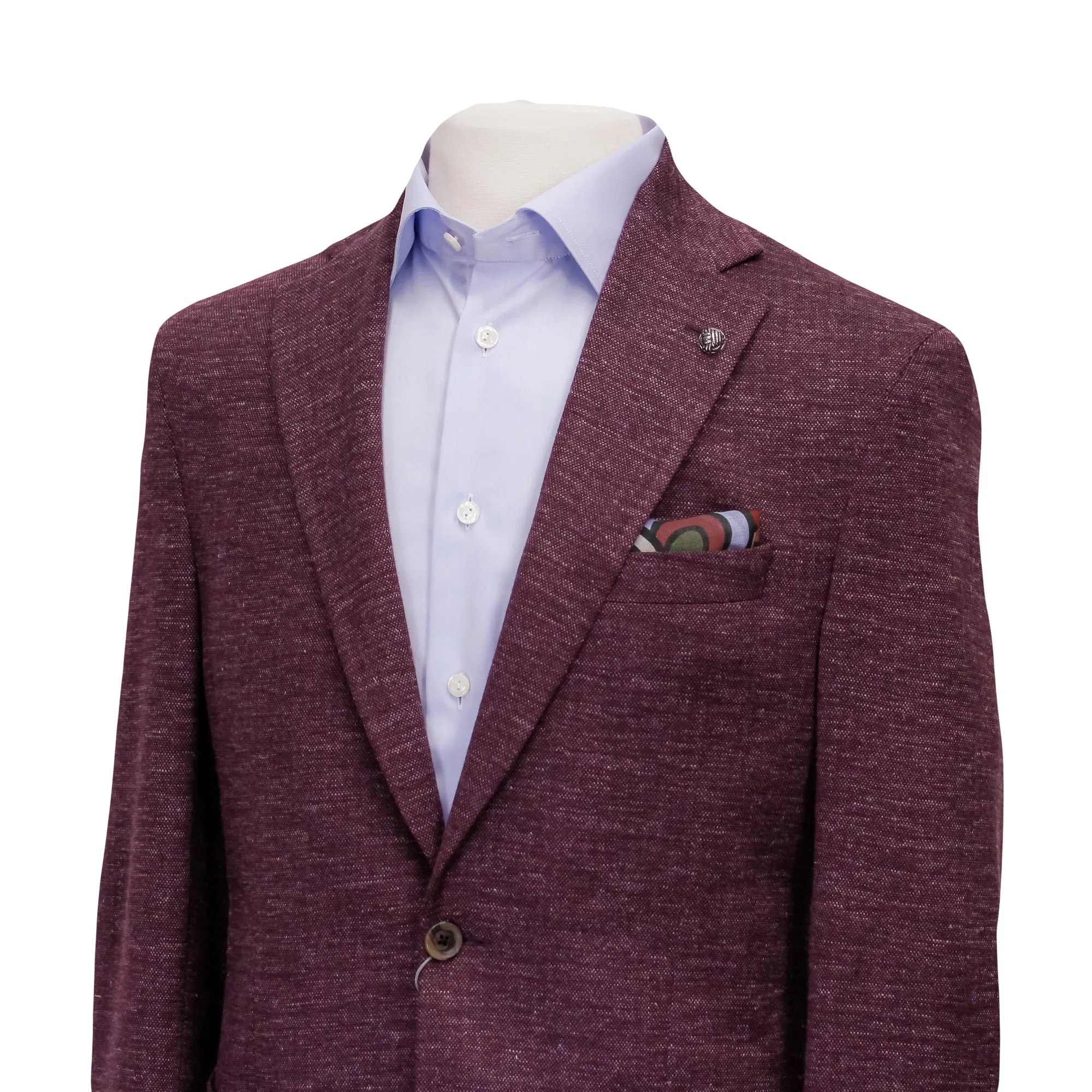 Cranberry Comfortwear Knit Hartford Contemporary Fit Unconstructed Sport Coat - Jack Victor