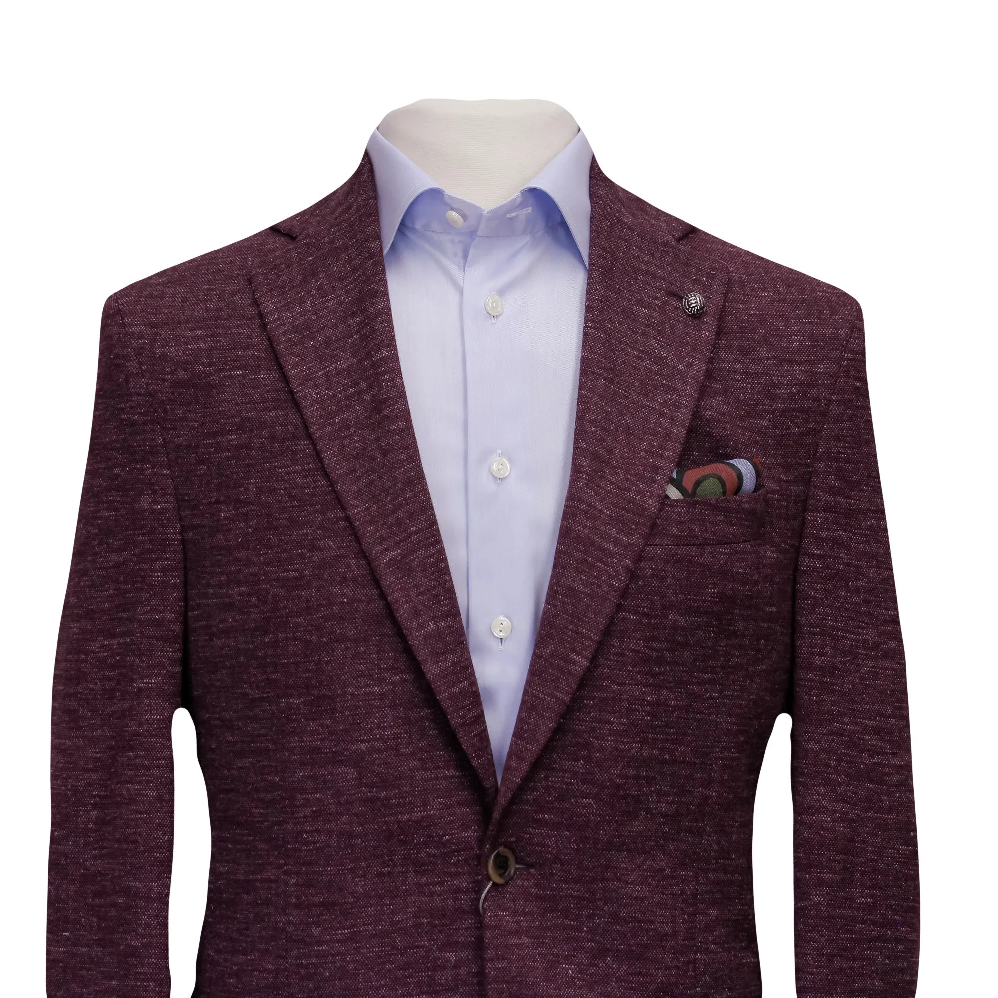 Cranberry Comfortwear Knit Hartford Contemporary Fit Unconstructed Sport Coat - Jack Victor
