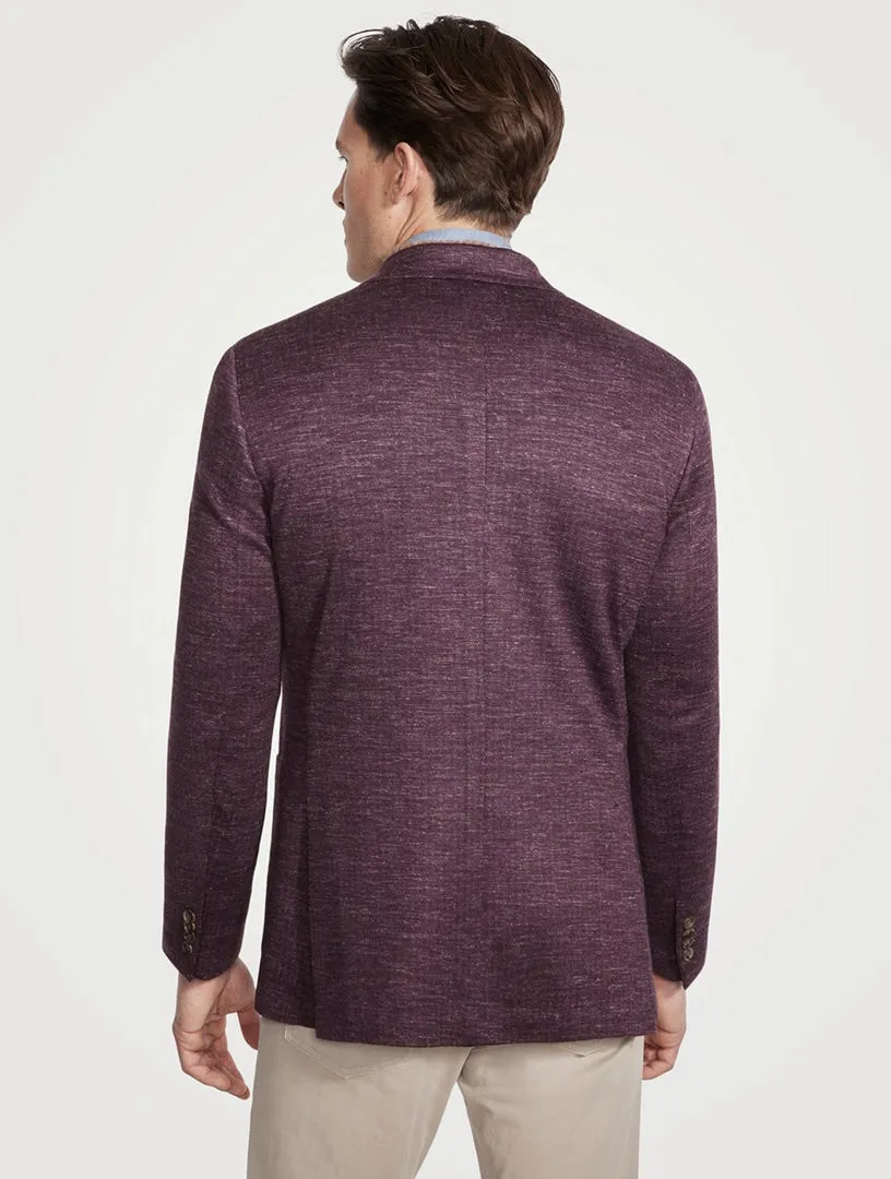Cranberry Comfortwear Knit Hartford Contemporary Fit Unconstructed Sport Coat - Jack Victor