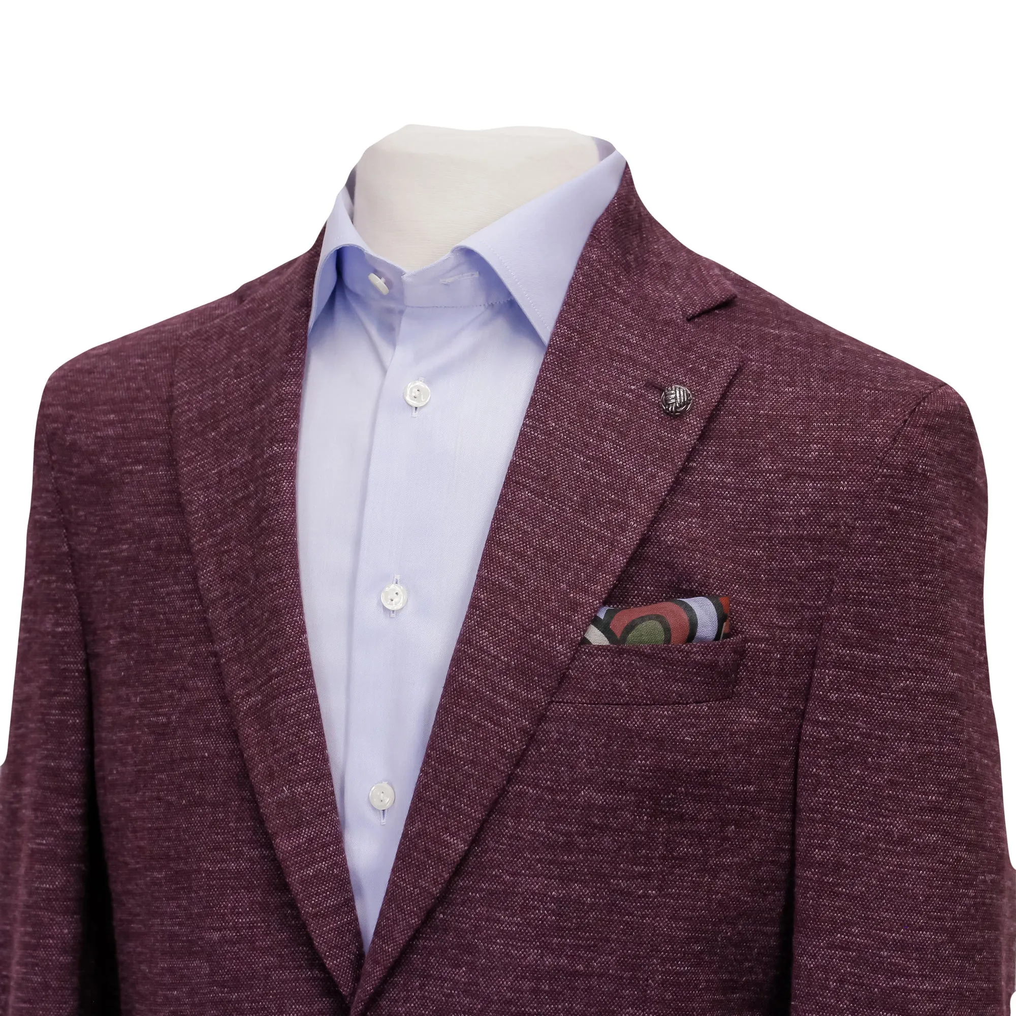 Cranberry Comfortwear Knit Hartford Contemporary Fit Unconstructed Sport Coat - Jack Victor