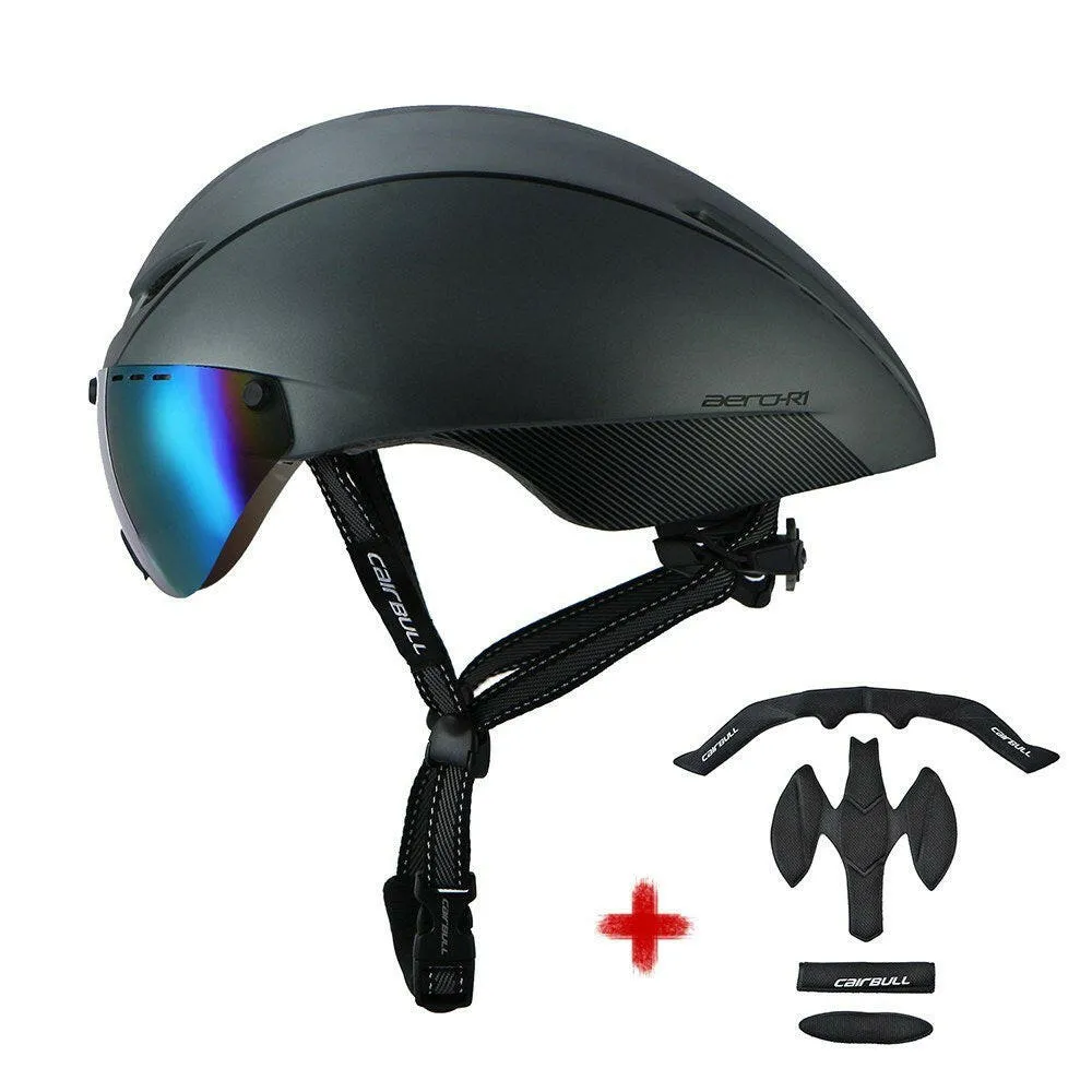Cycling Helmet Adult MTB Road Bike Safety Helmet Lightweight Sports Protective Equipment with Detachable Goggle Extra Lining