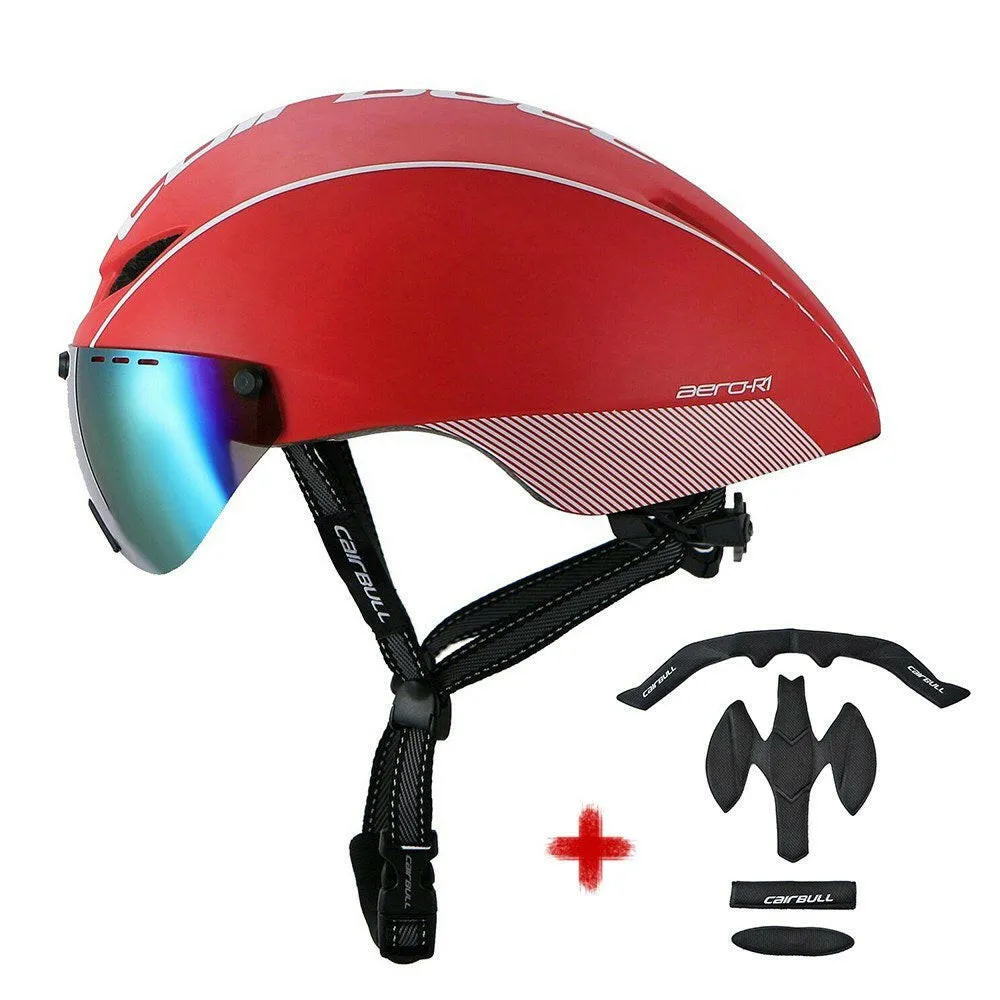 Cycling Helmet Adult MTB Road Bike Safety Helmet Lightweight Sports Protective Equipment with Detachable Goggle Extra Lining