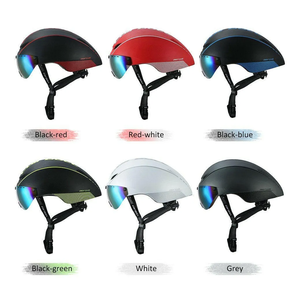 Cycling Helmet Adult MTB Road Bike Safety Helmet Lightweight Sports Protective Equipment with Detachable Goggle Extra Lining