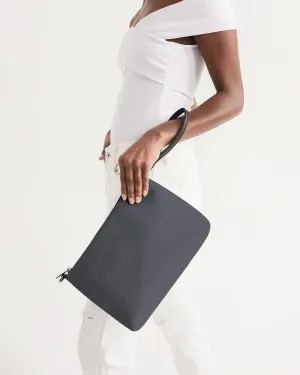 Dark Blue Gray Zip Pouch | Dark Pale Blue Gray | C10M10Y0K80