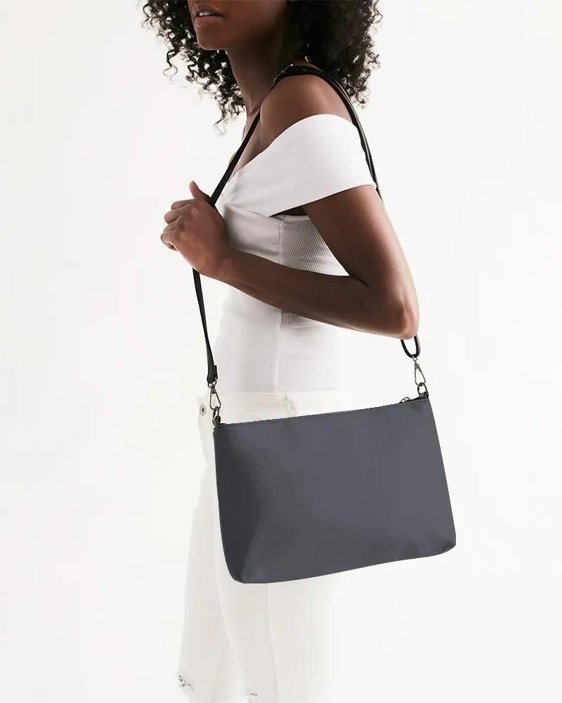 Dark Blue Gray Zip Pouch | Dark Pale Blue Gray | C10M10Y0K80