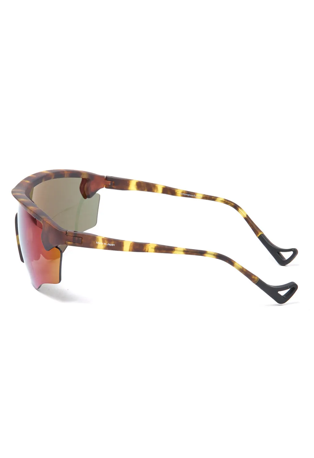 District Vision Junya Racer Sunglasses - Tortoise / D  Blue Mirror