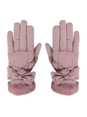 FabSeasons Water-Resistant Touchscreen Purple Winter Gloves for Girls and Women: Fits 10 Years & Above