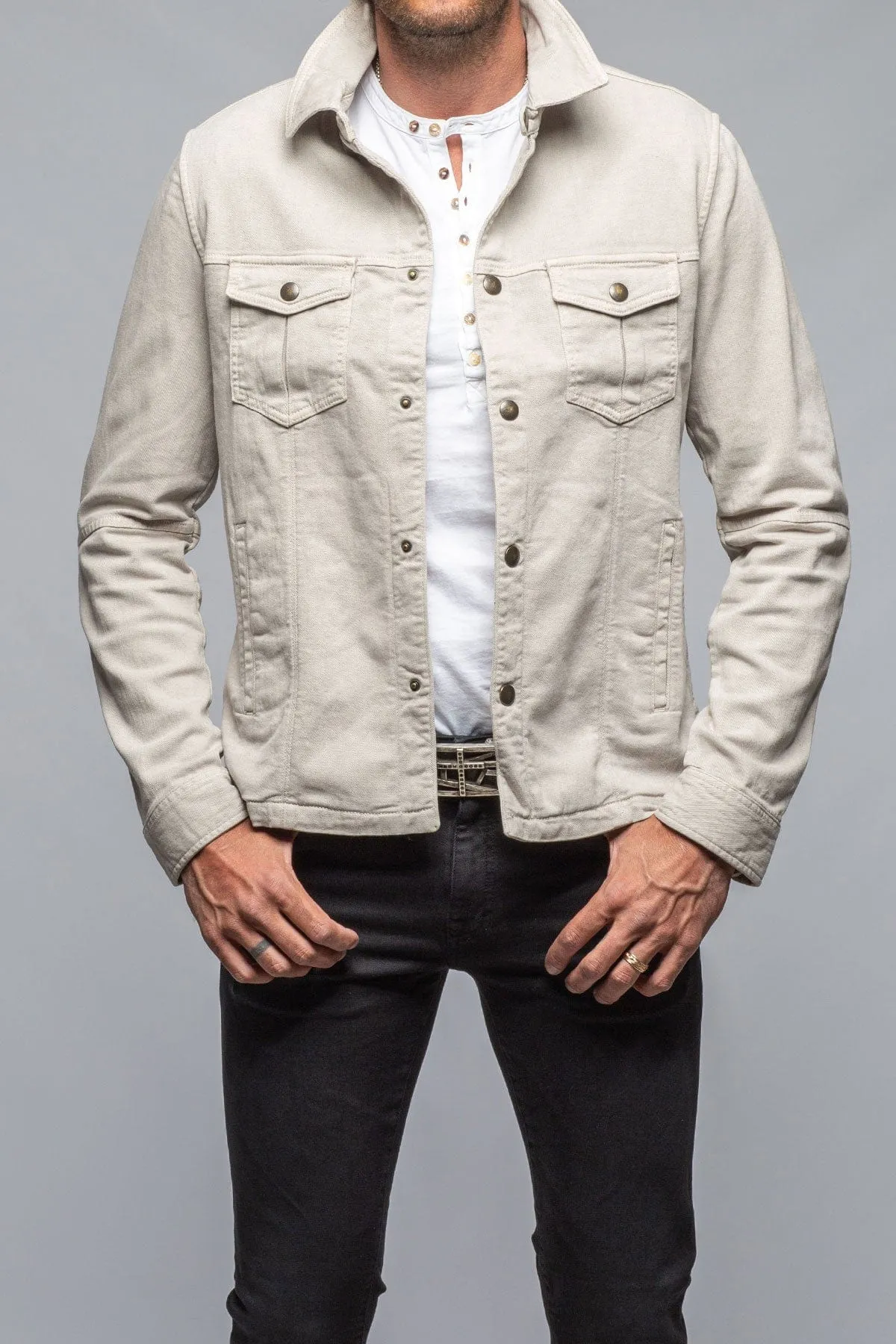 Leland Linen Trucker In Sasso