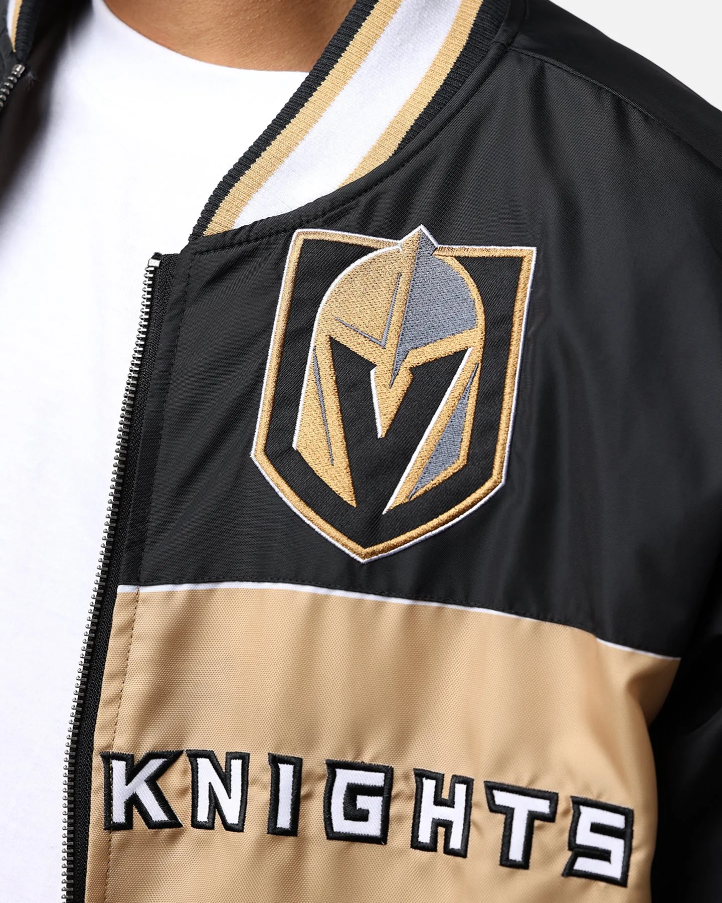 Majestic Athletics Vegas Golden Knights Moto Jacket Faded Black
