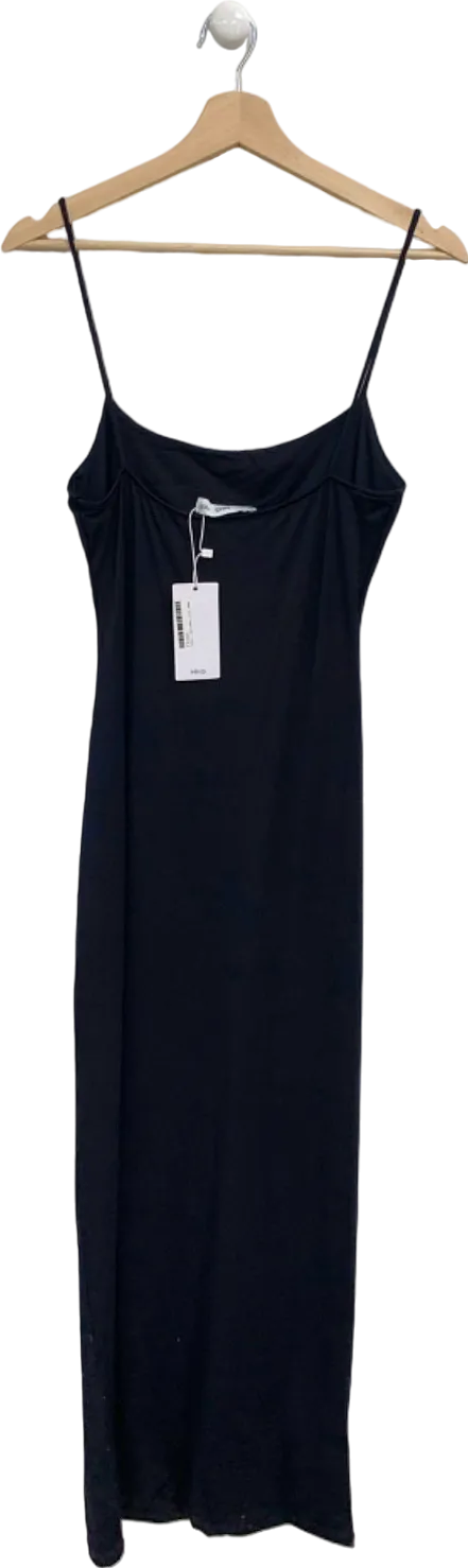 Mango Black Strappy Midi Dress UK M