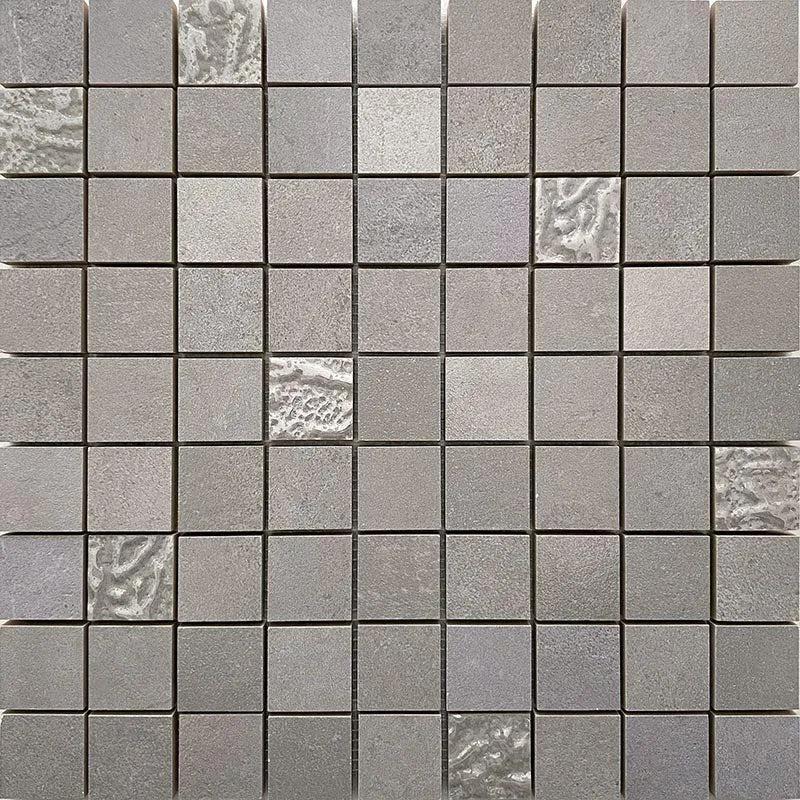 Mistery Gray Textured Ceramic Mosaic Tile