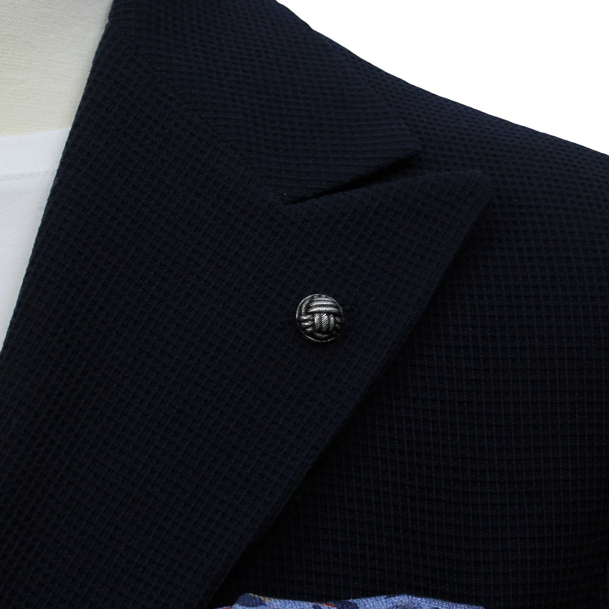 Navy Peak Lapel Double-Breasted Quinn Contemporary Fit Comfortwear Travel Sport Jacket - Jack Victor