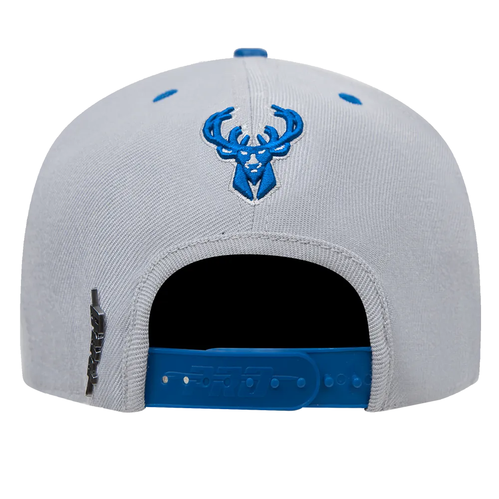 NBA MILWAUKEE BUCKS SPORT 2 TONE SNAPBACK HAT (GRAY/DODGER BLUE)