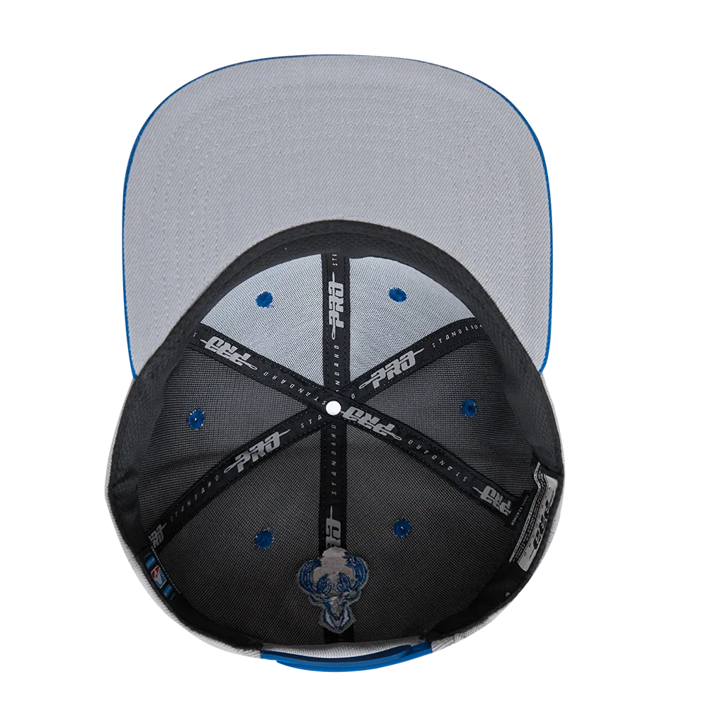 NBA MILWAUKEE BUCKS SPORT 2 TONE SNAPBACK HAT (GRAY/DODGER BLUE)