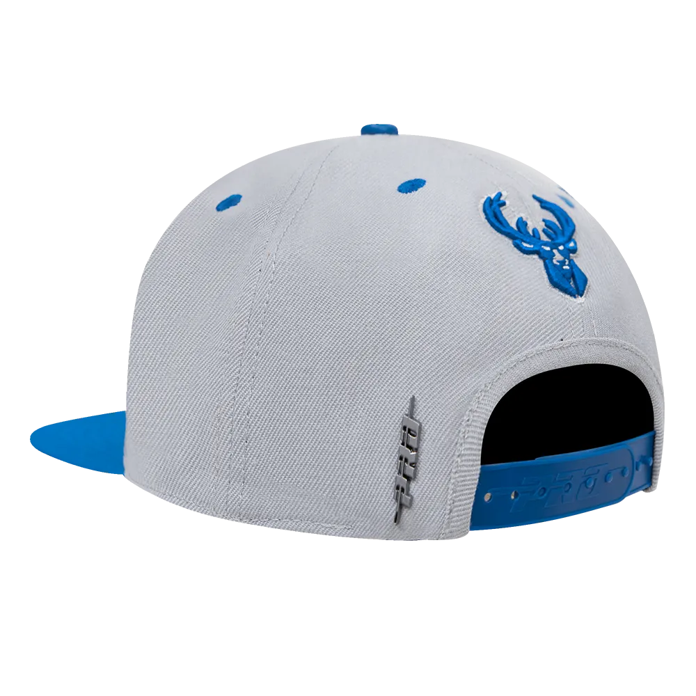 NBA MILWAUKEE BUCKS SPORT 2 TONE SNAPBACK HAT (GRAY/DODGER BLUE)