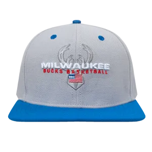 NBA MILWAUKEE BUCKS SPORT 2 TONE SNAPBACK HAT (GRAY/DODGER BLUE)