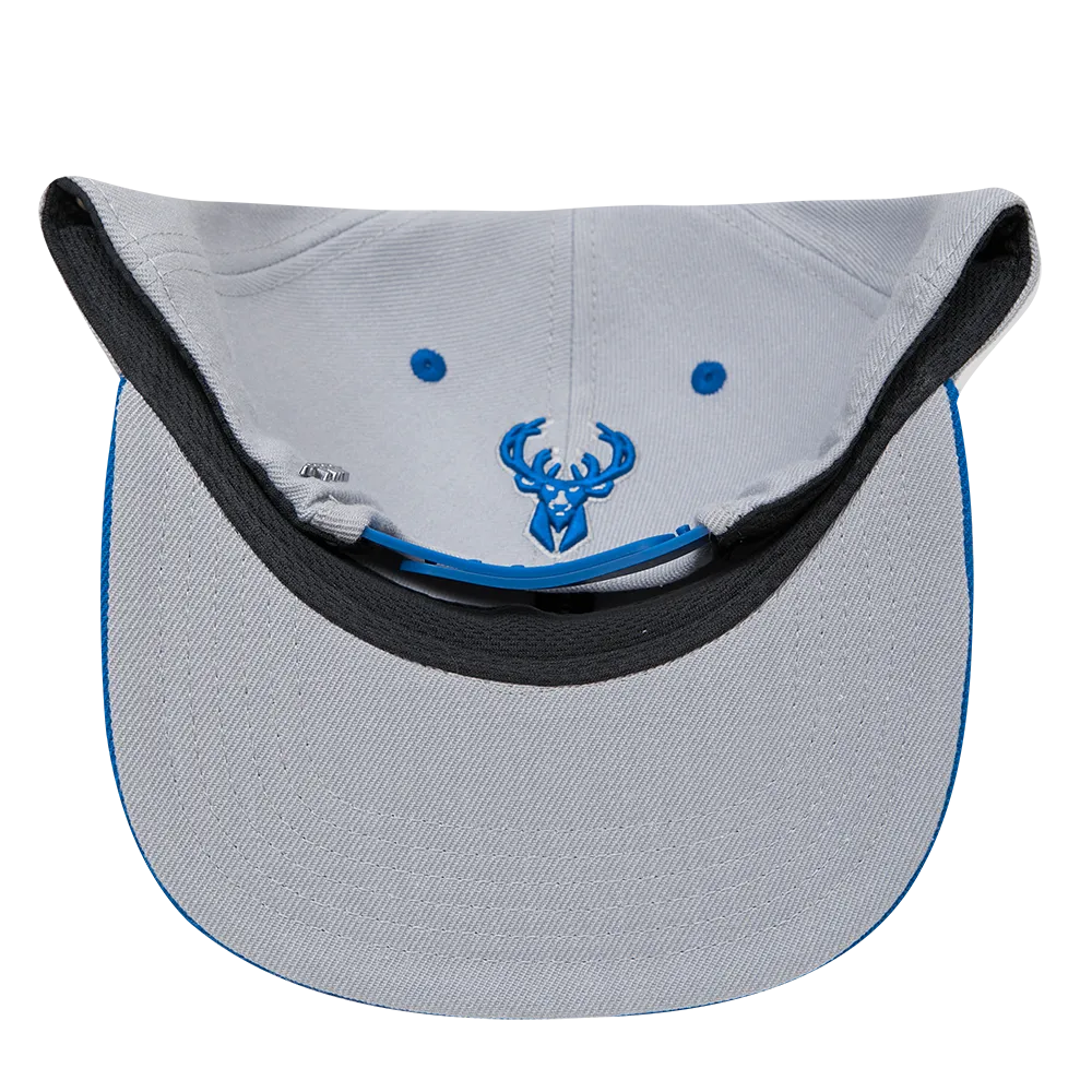 NBA MILWAUKEE BUCKS SPORT 2 TONE SNAPBACK HAT (GRAY/DODGER BLUE)
