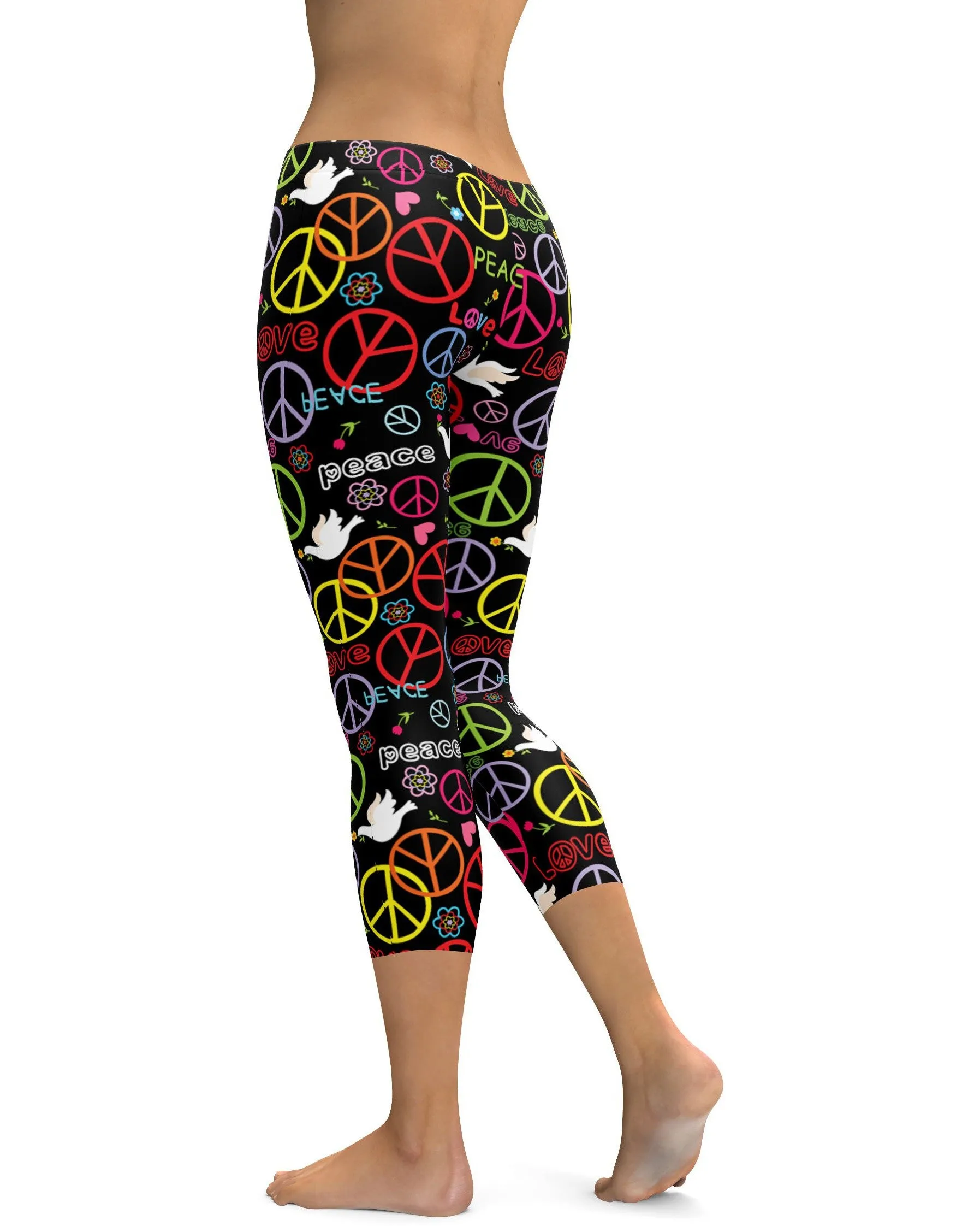 Peace Symbol Capris