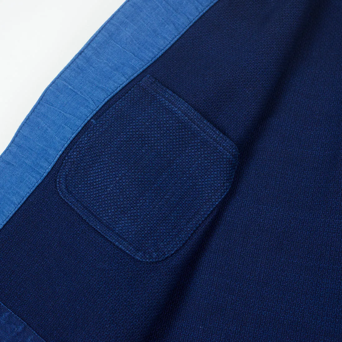 Pure indigo dyed "sashiko" coverall jacket