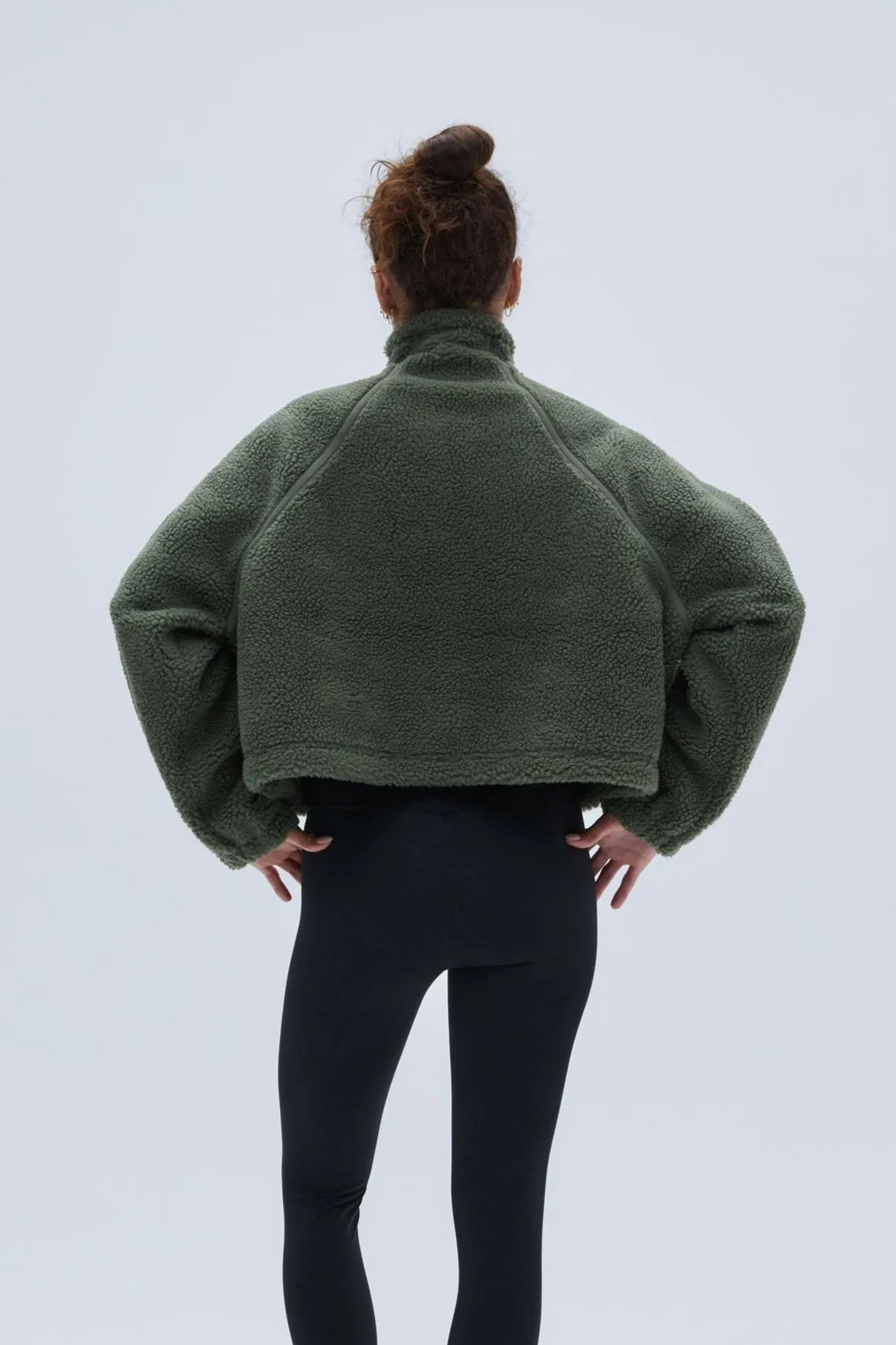 Quarter Zip Fleece - Khaki Green