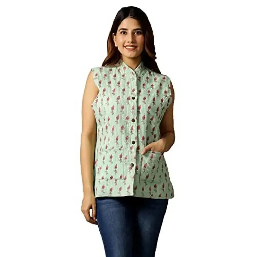 Ravaiyaa - Attitude is everything Women's Floral Printed Reversible Jacket