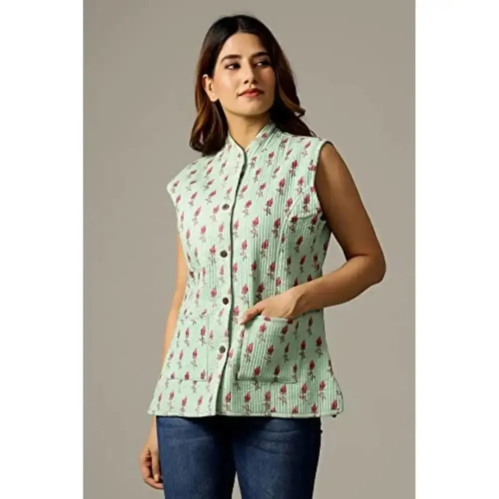 Ravaiyaa - Attitude is everything Women's Floral Printed Reversible Jacket