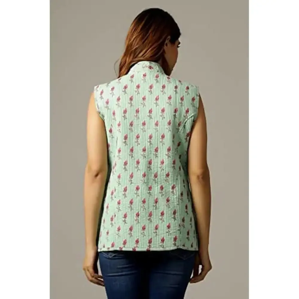 Ravaiyaa - Attitude is everything Women's Floral Printed Reversible Jacket