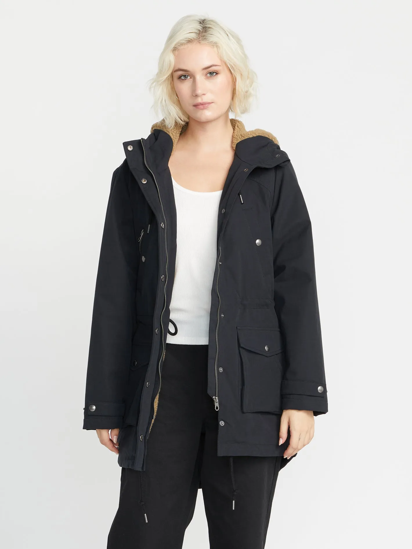 Walk On By 5K Parka Jacket - Black
