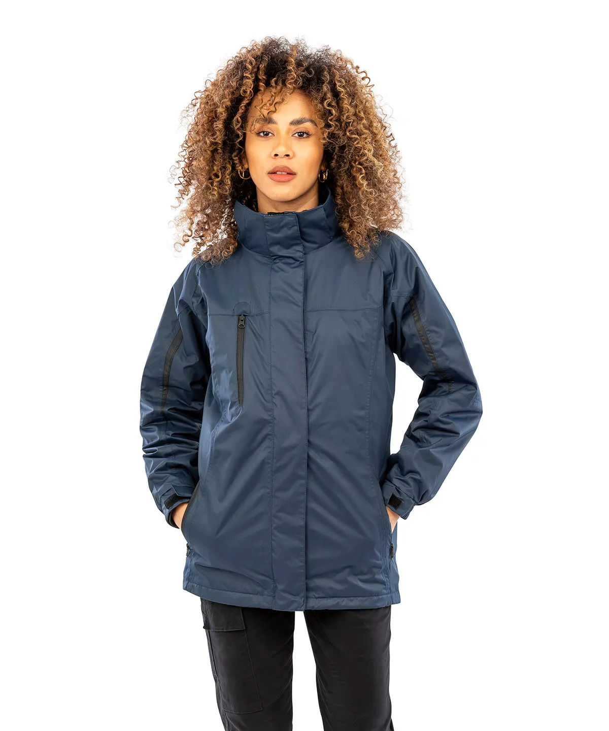 Womens 3-in-1 journey jacket with softshell inner | Navy/Black